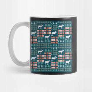 Cheerful Christmas pattern with deer Mug